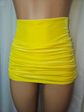 Starlet High Waist Bottom in Yellow Velvet