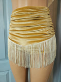 LONESTAR SHIMMY BOTTOM in BROWN VELVET With GOLD STARS