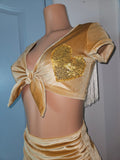 LONESTAR in TAN CROP TOP with HEARTS