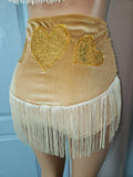 LONESTAR SHIMMY BOTTOM in BROWN VELVET With GOLD STARS