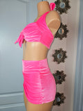 Starlet Ruched Top Hotpink Velvet