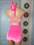 Starlet Ruched Top Hotpink Velvet