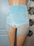 LONELY HEARTS SHIMMY BOTTOM in BLUE VELVET